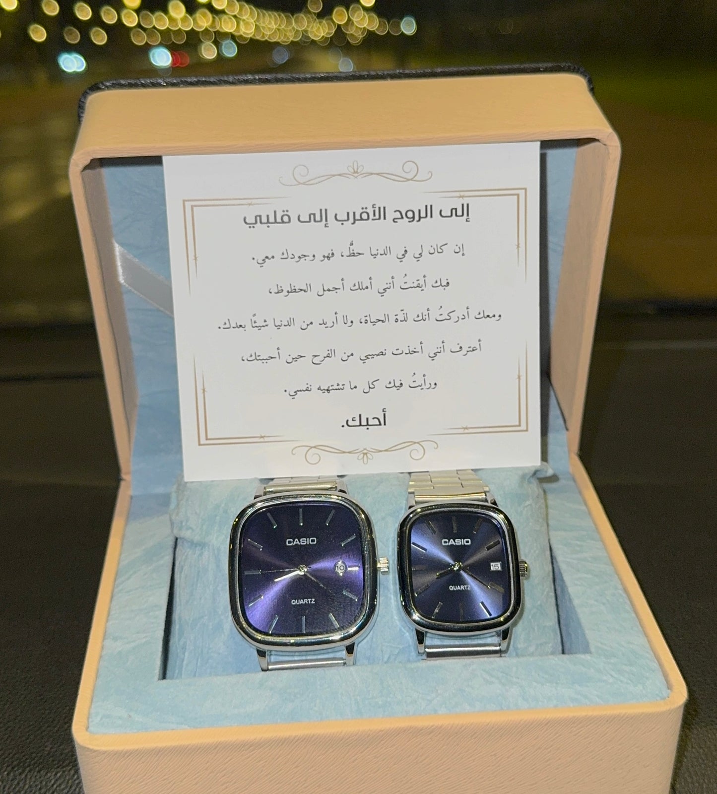 بكج ساعات كاسيو ساعة رجالية + ساعة نسائية