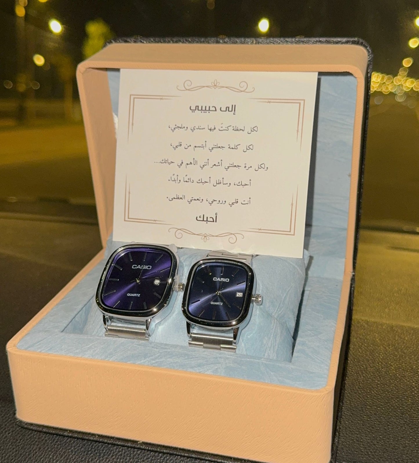 بكج ساعات كاسيو للأزواج  ساعة رجالية + ساعة نسائية